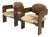 Pair of Italian Lounge Chairs Attributed to Tobias Scarpa For Sale