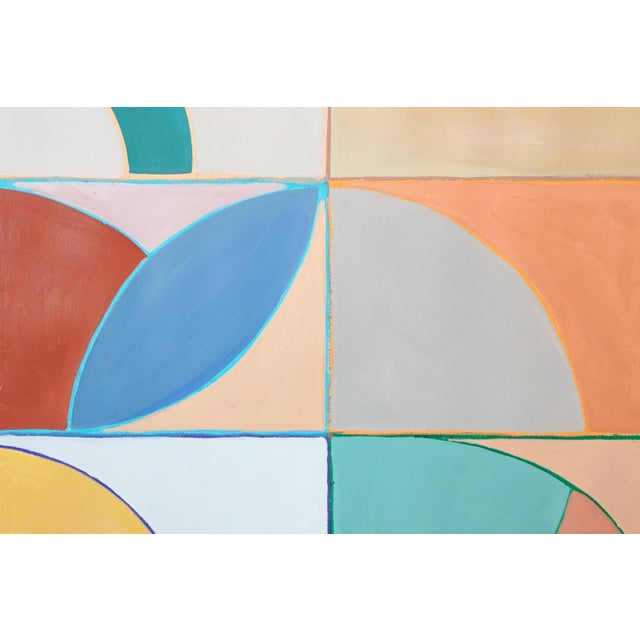 2026, Modernit Bauhaus Painting Diptych in Vivid Tones, Color-Field Windows Patterns, Acrylic Paint on Watercolor Paper by Natalia Roman For Sale - Image 9 of 10