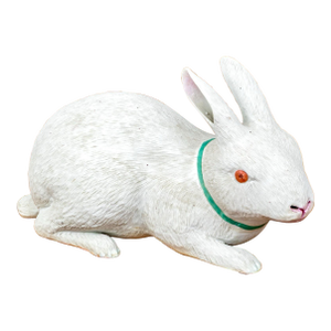 Antique 19th Century Japanese Meiji Porcelain Okimono Figure of a Rabbit or Hare