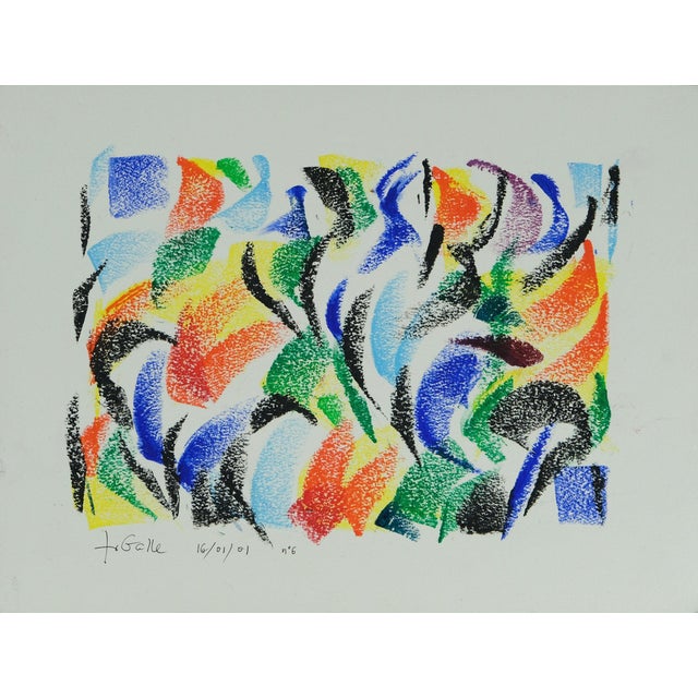 Françoise Galle, Fragment of Joy, 1940, Pastel on Paper For Sale