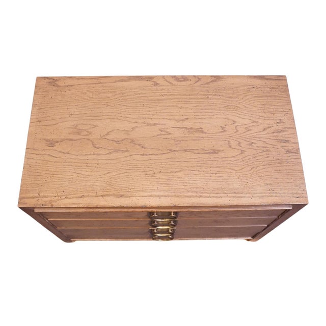 Mount Airy Solid Ash Italian Neoclassical Tuscan Style 36" Four Drawer Low Chest / Nightstand 1783 For Sale - Image 9 of 13