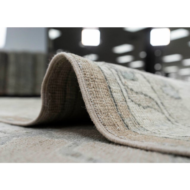 Textile Oushak Square Rug 10'1" x 9'10" For Sale - Image 7 of 8