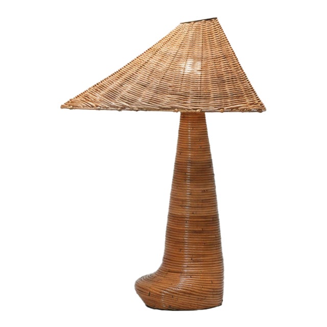 Chloe Rattan Table Lamp For Sale