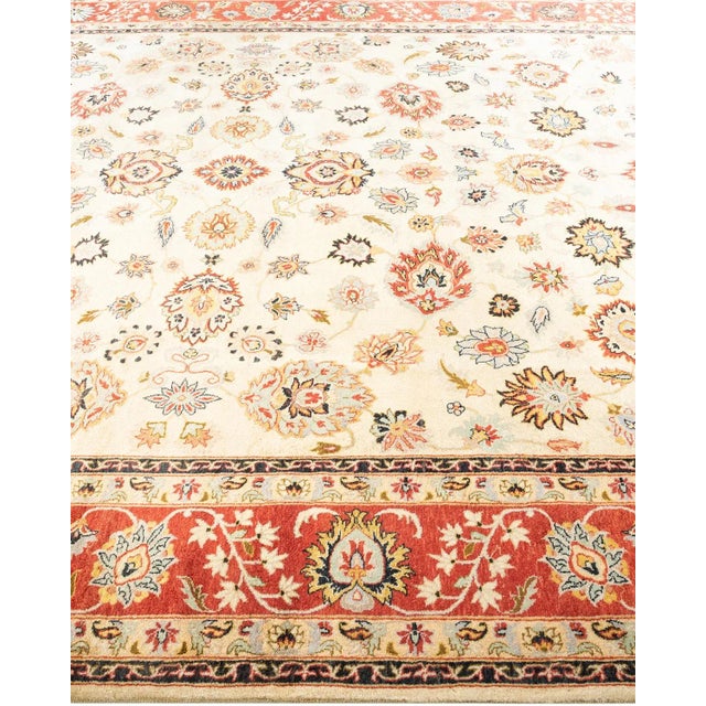 Solo Rugs Mogul, One-of-a-Kind Hand-Knotted Area Rug in Ivory, 8' 3" x 10' 2" For Sale - Image 4 of 8
