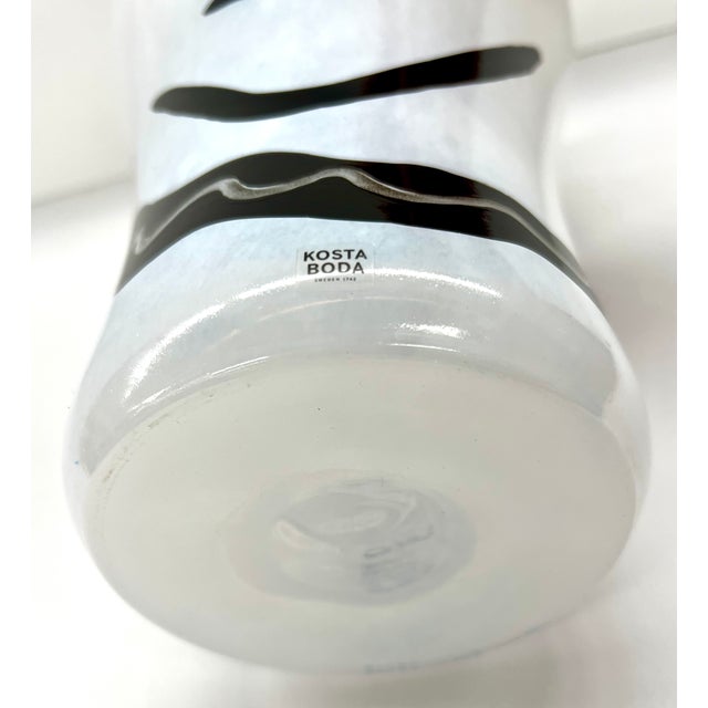 Kosta Boda Hand Painted Open Minds Glass Vase Designed by Ulrica Hydman Vallien - Made in Sweden For Sale In Detroit - Image 6 of 8