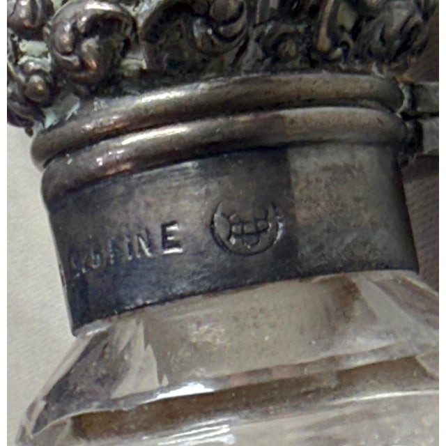Antique 19th Century Unger Brothers Sterling Silver Cut Crystal Perfume Bottle For Sale - Image 10 of 12