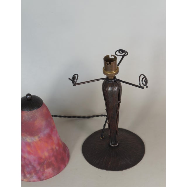 French Art Deco Table Lamp by Maynadier & Daum 1920s France For Sale - Image 9 of 12