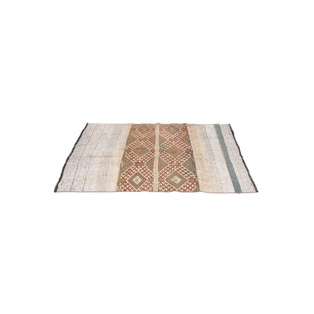 Mid-Century Modern Small Decorative Vintage Kilim Rug - 3`6″ X 5`4″ For Sale - Image 3 of 6