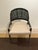 Stylish Bungalo 5 Co Edward Chair. Black finish, neutral fabric, gold accents. Original Retail $870. Showroom floor sample.