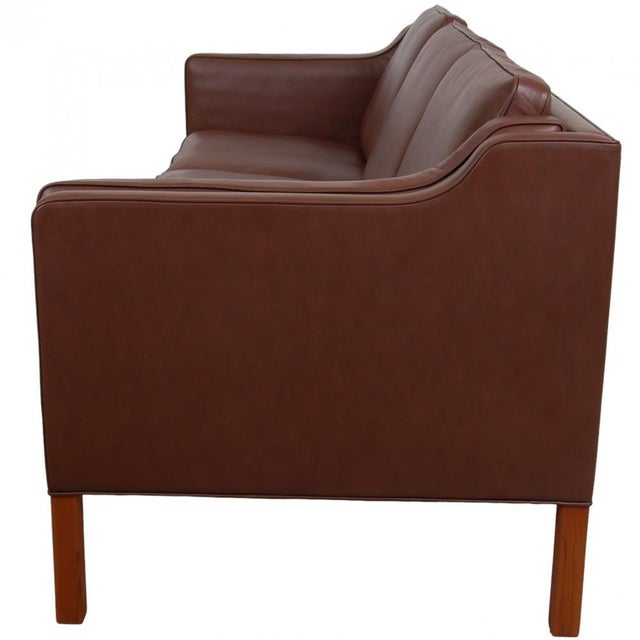 Model 2213 3-Seater Sofa in Bison Leather For Sale - Image 3 of 17