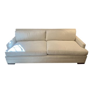 Kravet Trinity Sofa in Off-White High Performance Chenille Fabric For Sale