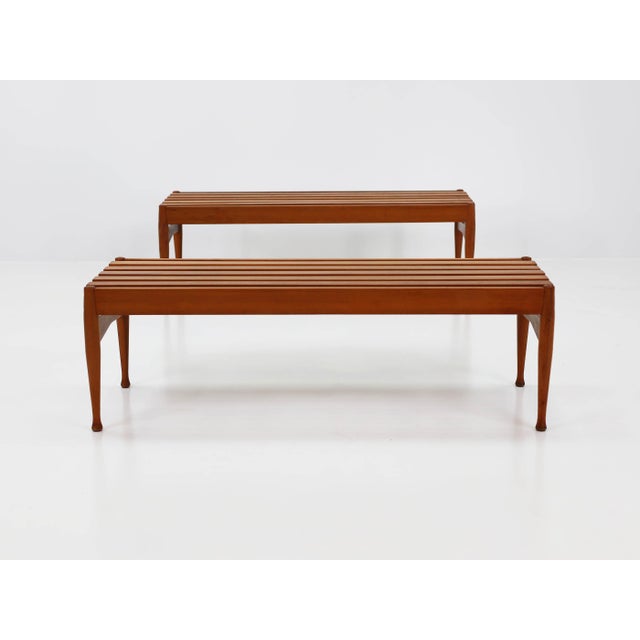 Italian Benches from Fratelli Reguitti, Italy, 1960s, Set of 2, in Very Good conditions. Designed 1960 to 1969 This piece...