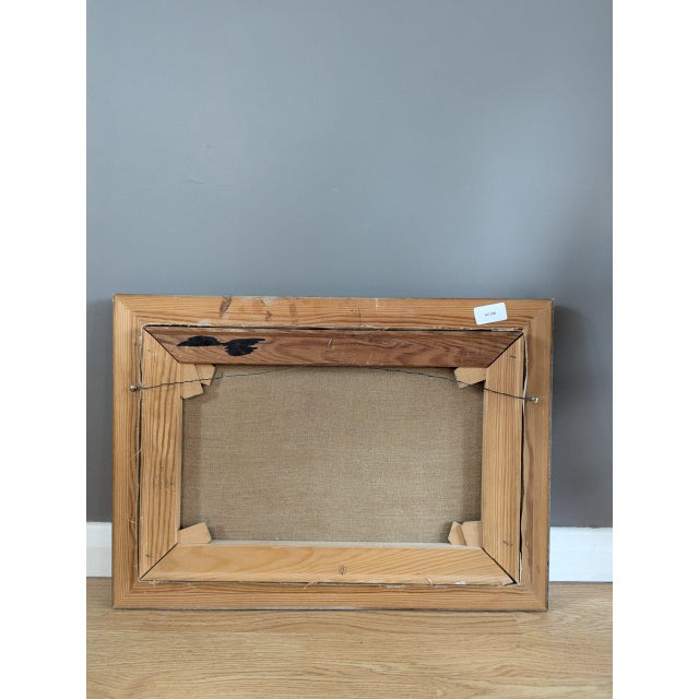 Mid-Century Modern 'Sunlit Tree' Vintage Original Landscape Oil Painting For Sale - Image 10 of 10