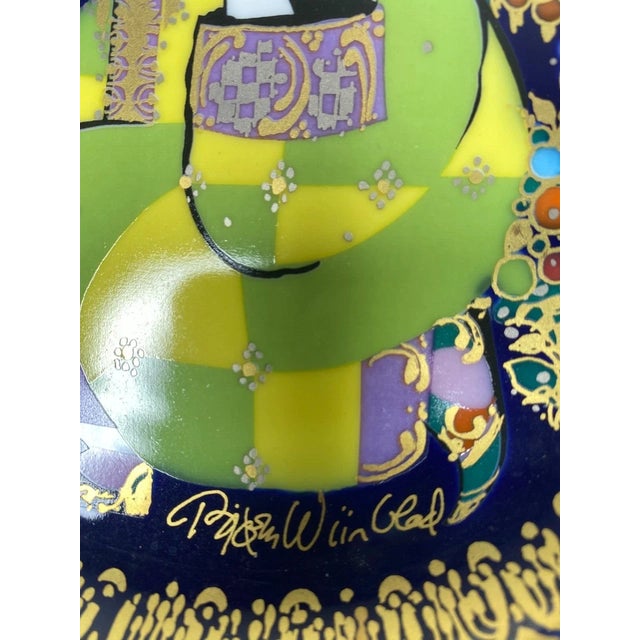 Gold Set of 4 Rosenthal Aladin Series Bjorn Wiinblad Collectible Plates For Sale - Image 8 of 11