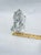 A striking pair of vintage clear glass bookends featuring majestic rearing horses caught mid-gallop on sturdy rectangular...
