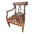 Wood Vintage Italian Fruitwood Armchair Having New Abstract Crewel Embroidery Seat and French Nailhead Trim For Sale - Image 7 of 7