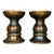 Pair of Vintage Brass Candlesticks - Asian Altar Candle Holders For Sale