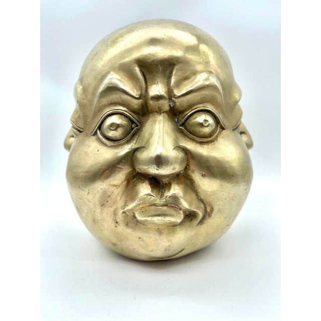 Bronze Statue of Four-Faced Buddha, 1980s For Sale - Image 9 of 15