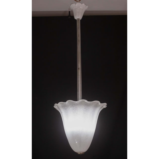 Glass Mid-Century Murano Pulegoso Glass Lantern by Seguso, 1950s For Sale - Image 7 of 11
