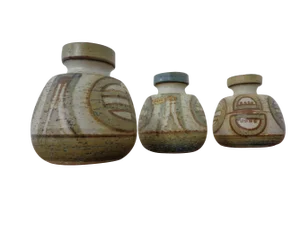 Danish Studio Ceramic Vases by Noomi Backhausen for Soholm Stentoj, 1970s, Set of 3