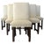 Set of Six Art Deco Dining Chairs With New Upholstery by Lizzo, Italy For Sale