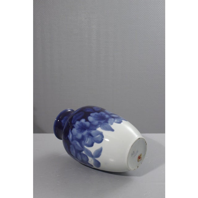 Blue Large Art Deco Porcelain Vase by Camille Tharaud for Limoges, 1930s For Sale - Image 8 of 11
