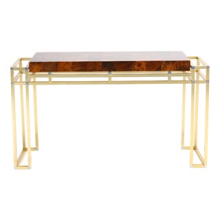 Brass Console Table, 1970s For Sale