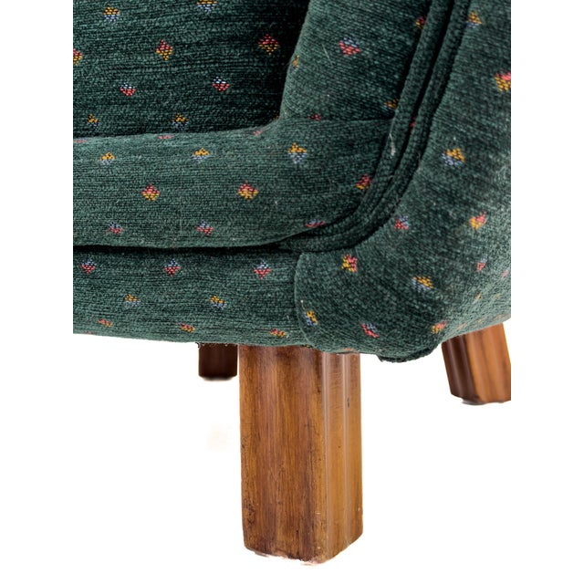 Forest Green Scandinavian Lounge Chair Presented at the 1952 Önskehem Exhibition, Sweden, 1950 For Sale - Image 8 of 11