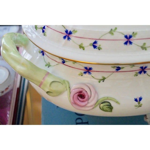 Vintage Porcelain Oval Tureen with Branch Handle from Herend, 1990 For Sale - Image 6 of 11