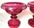 Victorian Pair of 19th Century Victorian Cranberry Glass Pedestal Bowl Compotes For Sale - Image 3 of 9