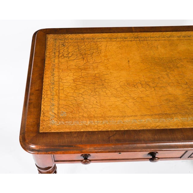 Brown Antique Victorian Partners Desk, 1800s For Sale - Image 8 of 18