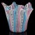 Gorgeous vintage Murano hand blown pink, sky blue, and white ribbons Italian art glass handkerchief / fazzoletto vase....