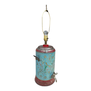 Antique 19th C Neoclassical Style Tole Water Cooler Table Lamp