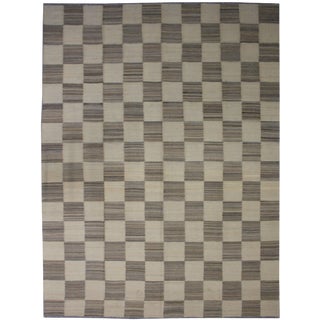 Aara Rugs Inc. Hand Knotted Modern Kilim - 12'9" X 9'11" For Sale