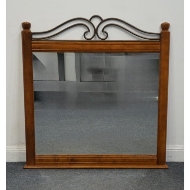 French Country Vaughan Furniture Co. Solid Birch American Country Style 44" Mirror 1222-21 For Sale - Image 3 of 6