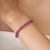 Antique 26.05 Ct Ruby Tennis Bracelet in Sterling Silver For Sale - Image 9 of 13