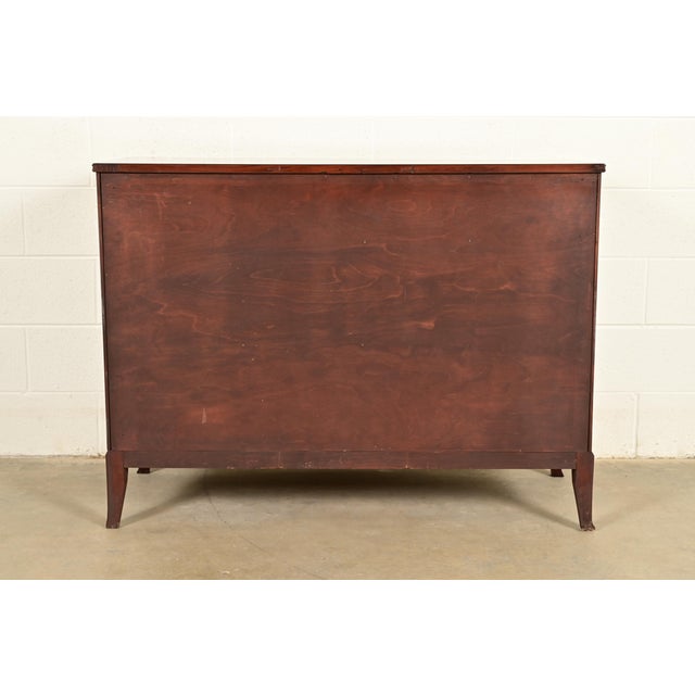 Antique Georgian Banded Flame Mahogany Chest of Drawers by Luce Furniture, Circa 1920s For Sale - Image 17 of 18