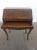 Traditional Late 20th Century French Provincial Burl Walnut W/ Inlay Drop Front Desk For Sale - Image 3 of 9