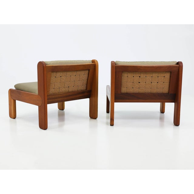 Brown Campone Chairs in Jacaranda by Juerg Bally for Lobby, Switzerland, 1975, Set of 2 For Sale - Image 8 of 12