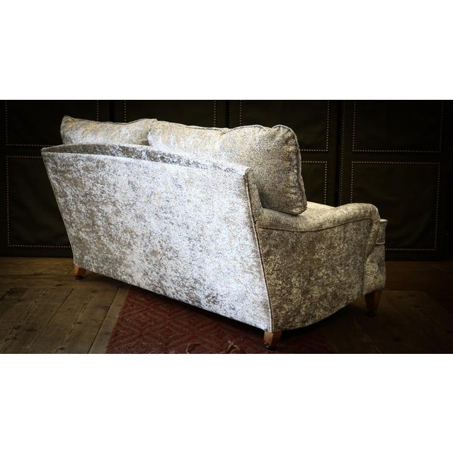 Small Cushion Back 2-Seater Sofa in Velvet by George Smith, 2010s For Sale - Image 18 of 18