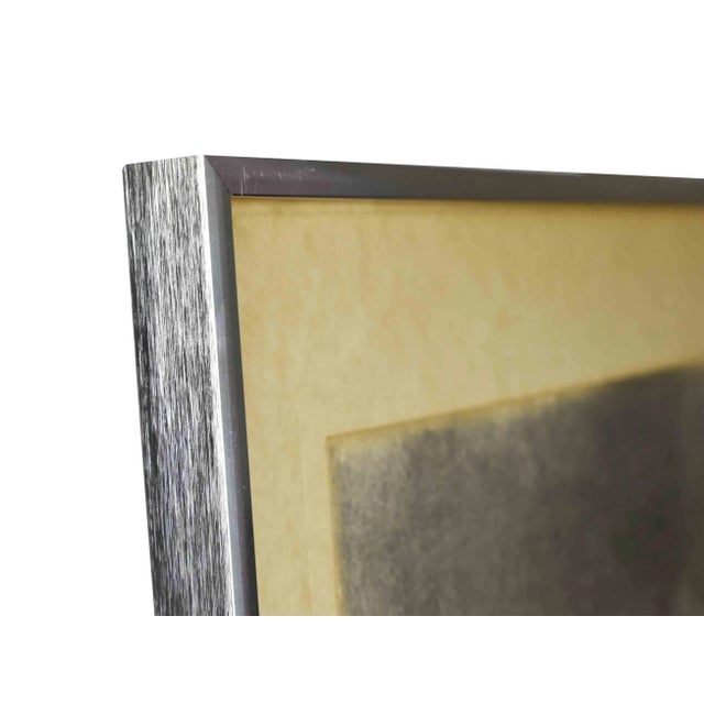 Late 20th Century Woman Face Portrait Print With Chrome Frame For Sale - Image 4 of 6