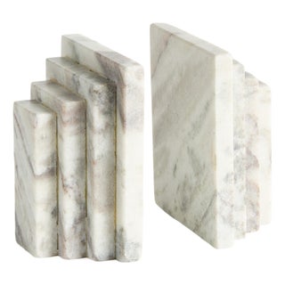 Jaqueline Marble Bookends St/2 For Sale