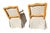 Quick Hits Pair of French Provincial style skirted side chairs or dining chairs Mid-20th century American craftsmanship...