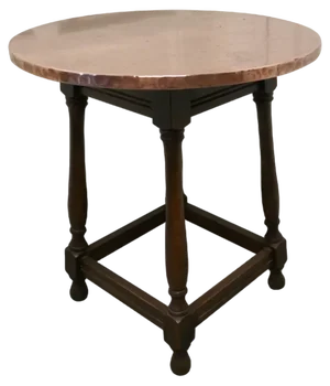 Copper Topped Tavern Table or Occasional Table, 1930s