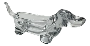 Crystal Dachshund Trinket Dish, 1960s