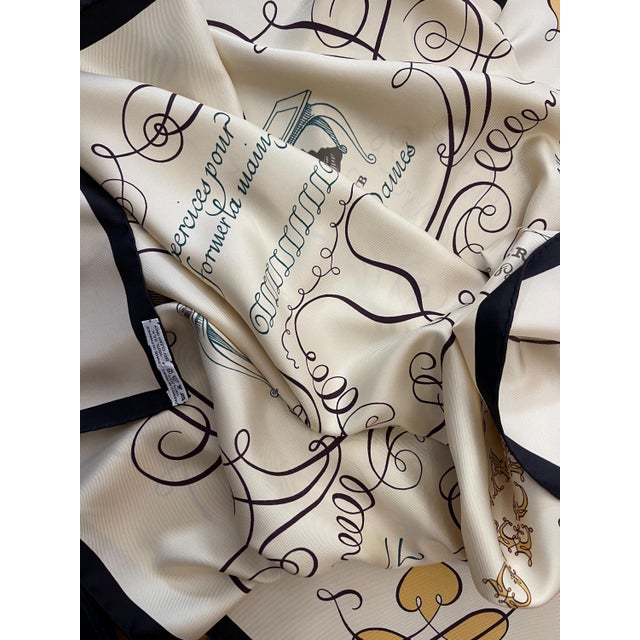 Hermès HERMES the ART of WRITING silk scarf by Maurice Tranchant 2005 For Sale - Image 4 of 9