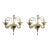 Myran Allan Luxury Lighting Italian Murano Glass Wall Sconces Pair For Sale