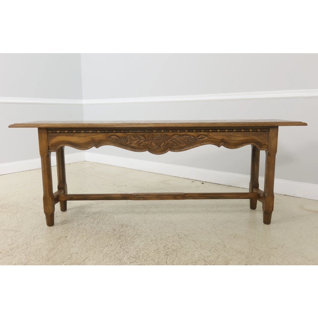Rom Weber Viking Oak Carved Console Sofa Table For Sale - Image 12 of 12