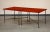 Mid-Century Modern Midcentury Bronze and Red Lacquer 2-Piece Dining Table on Casters For Sale - Image 3 of 12