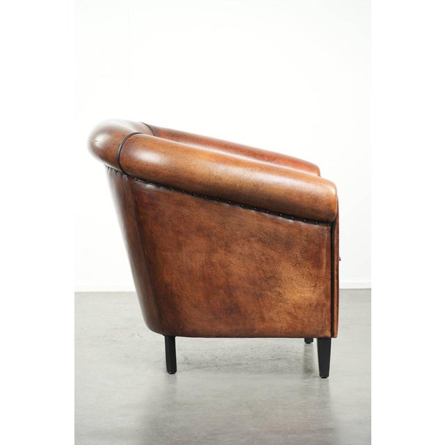 Vintage Sheepskin Club Armchair For Sale - Image 3 of 17